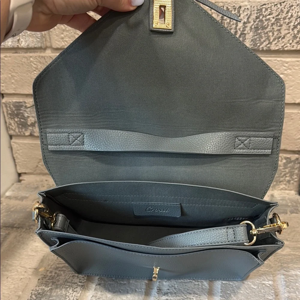 Crossi Elegant Blue Gray Handbag